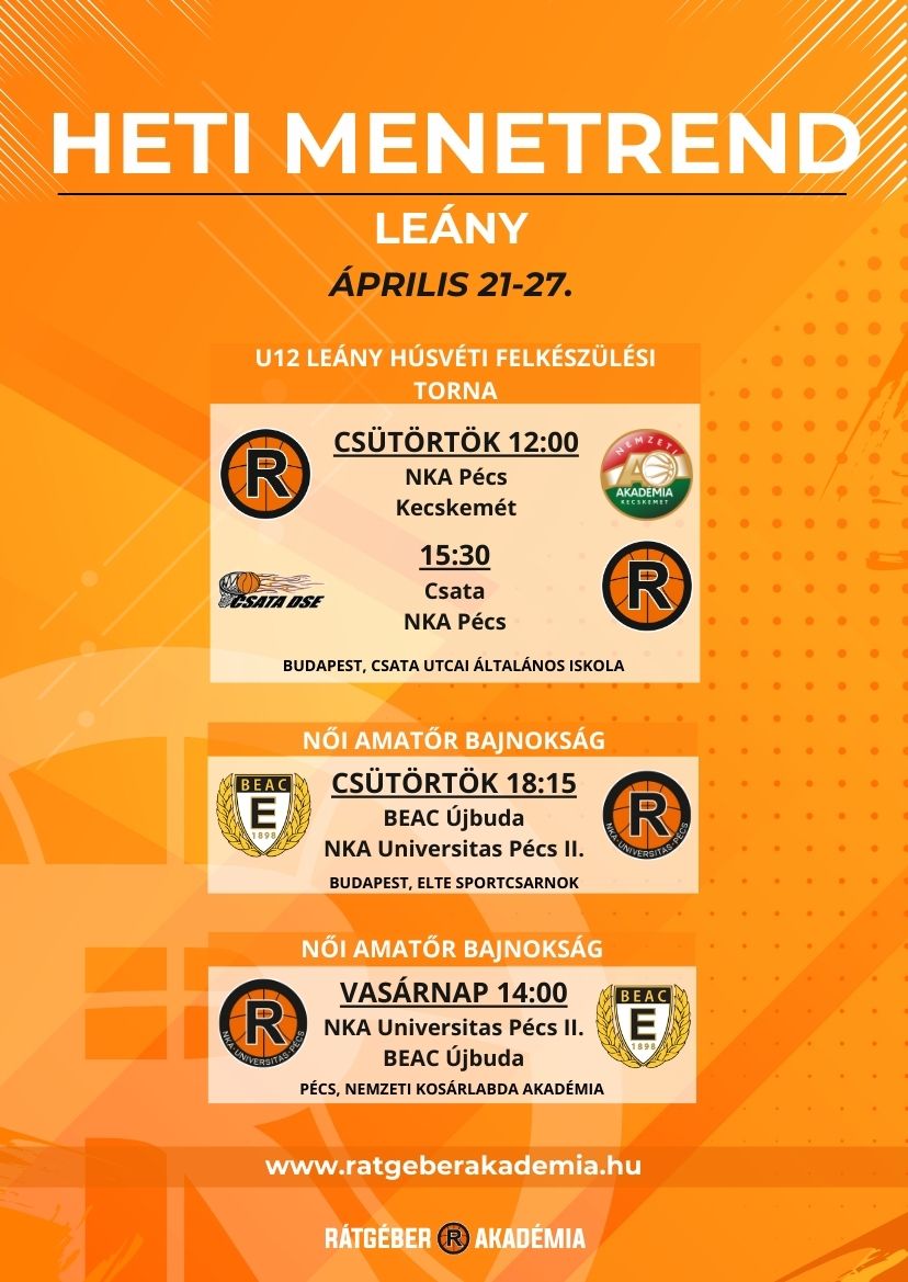 Akadémia heti program (április 21-27.)