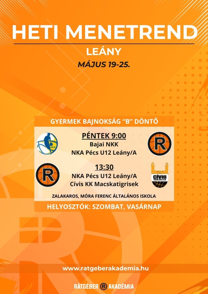 Akadémia heti program (május 19-25.)