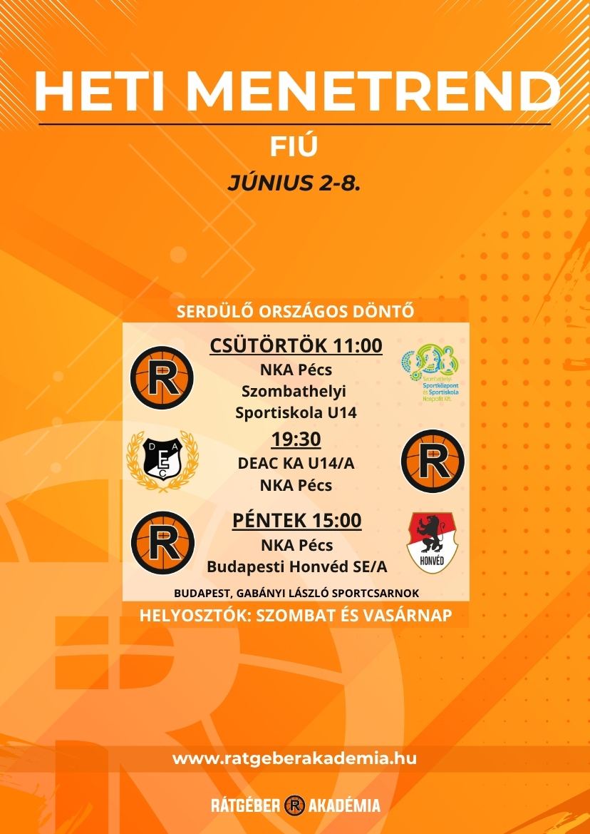 Akadémia heti program (június 2-8.)