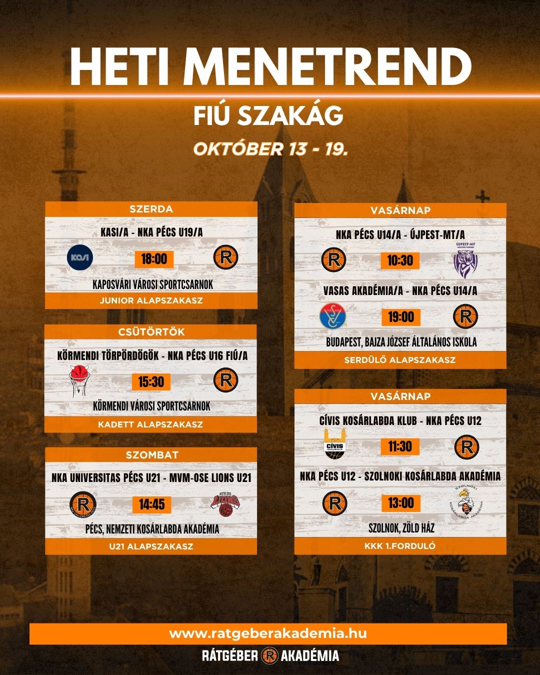 Akadémia heti program (október 13-19.)