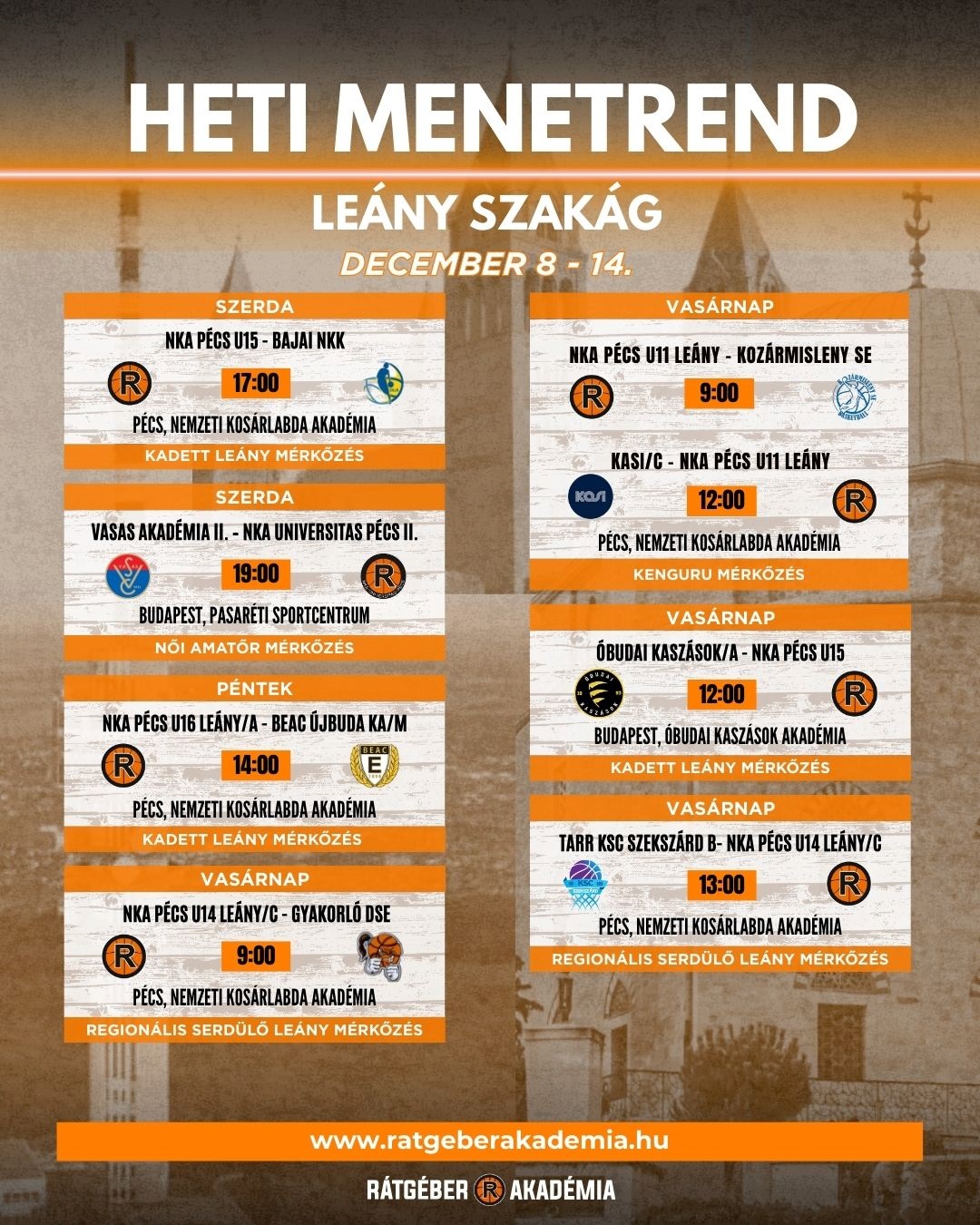 	Akadémia heti program ( december 8-14.)