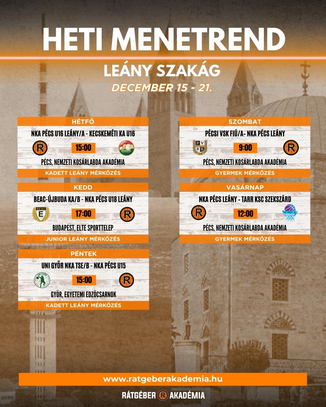 Akadémia heti program ( december 15-21.)