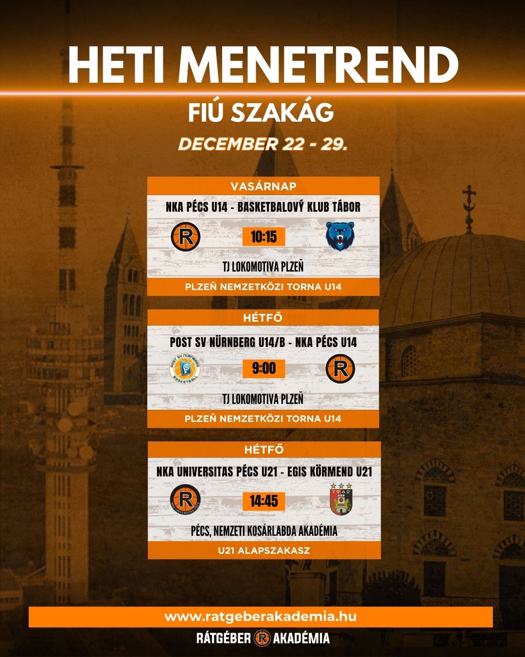 Akadémia heti program ( december 22-28.)