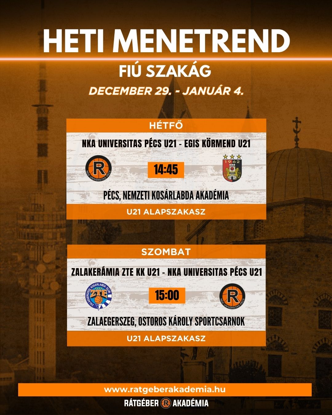 Akadémia heti program ( december 29. - január 4.)