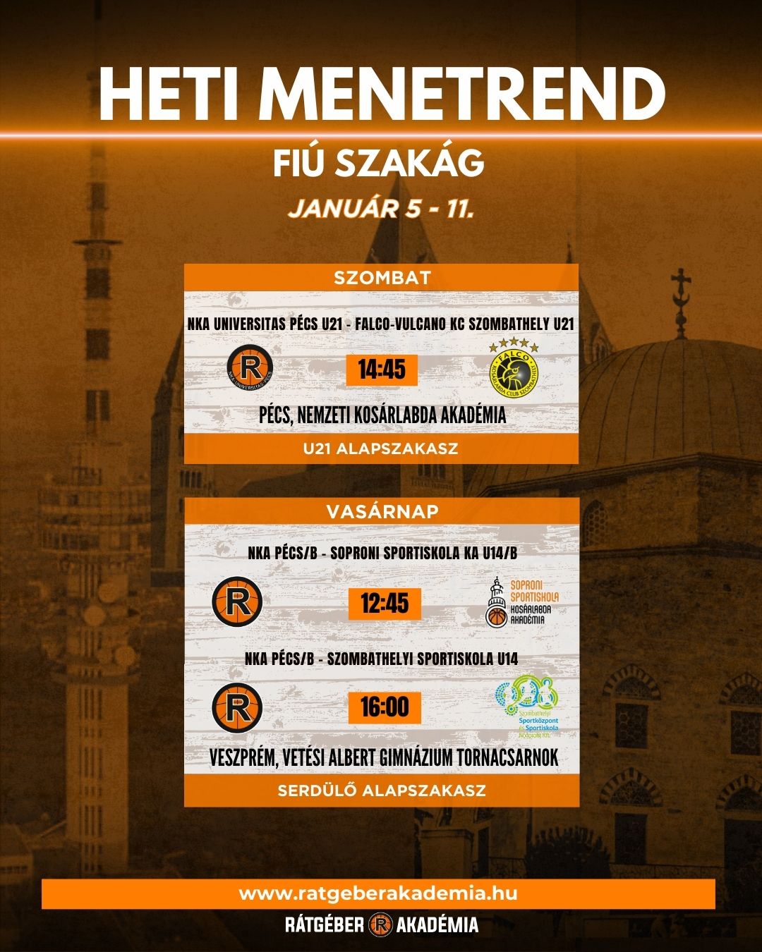 Akadémia heti program ( január 5-11.)