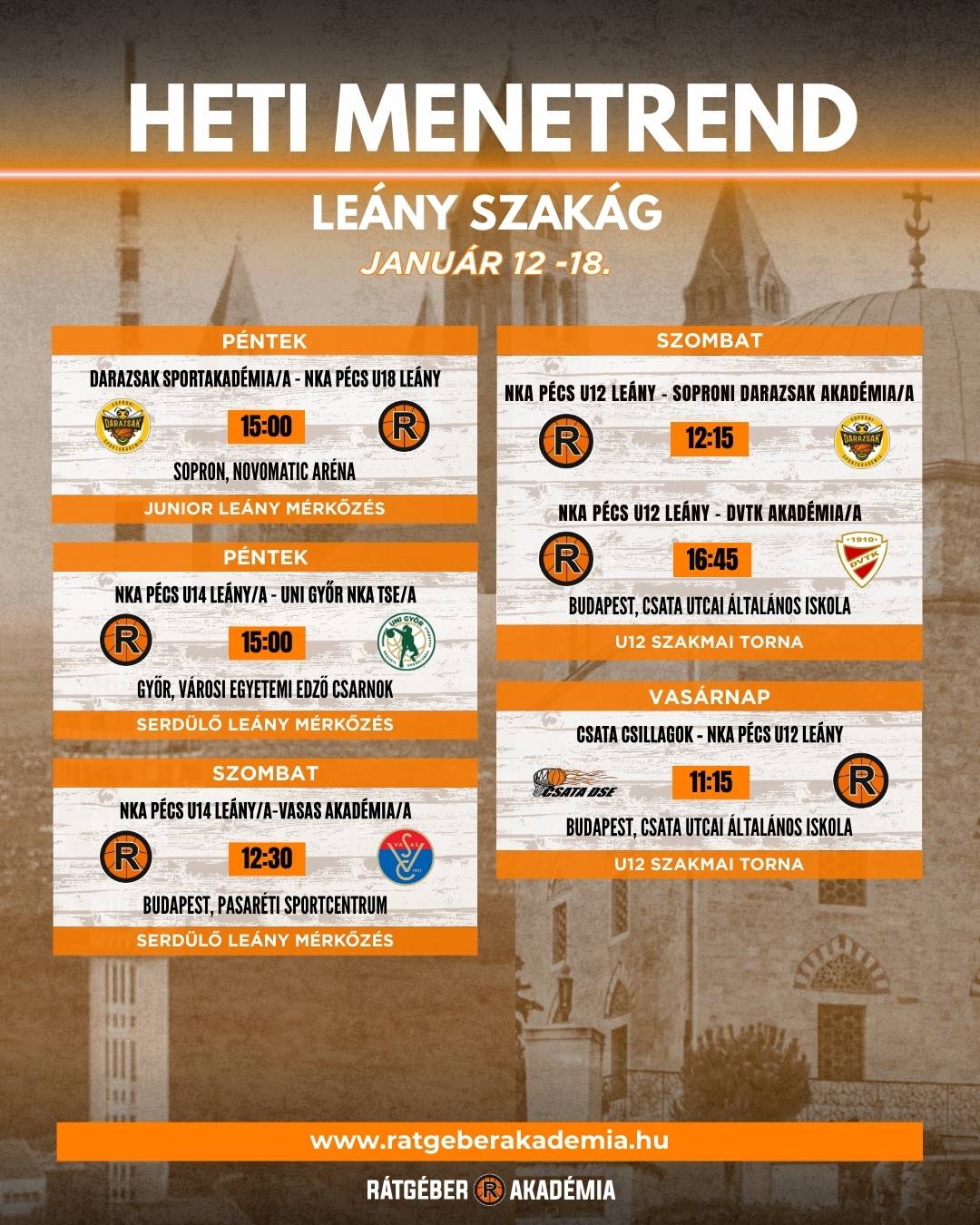 Akadémia heti program ( január 12-18.)