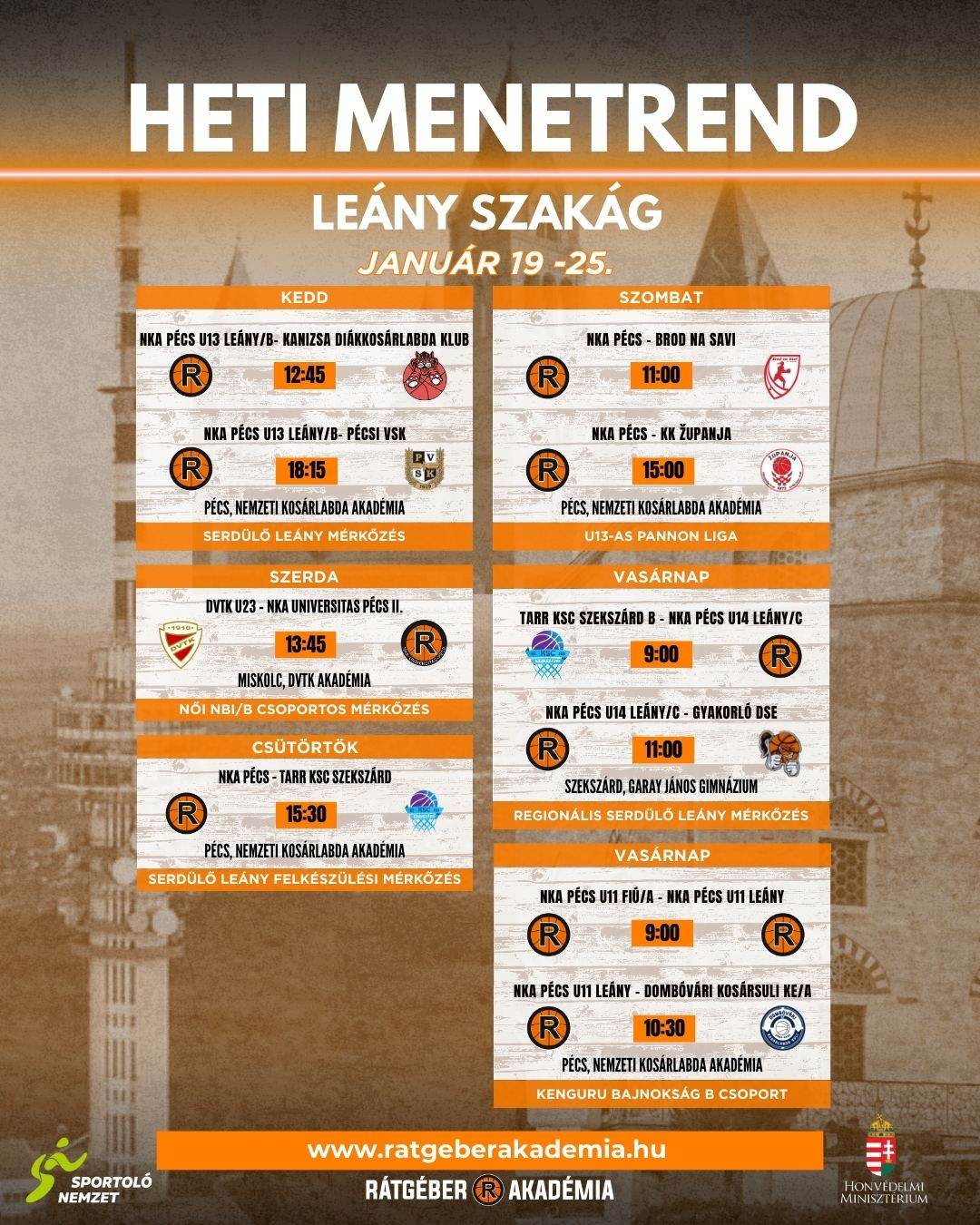 Akadémia heti program ( január 19-25.)