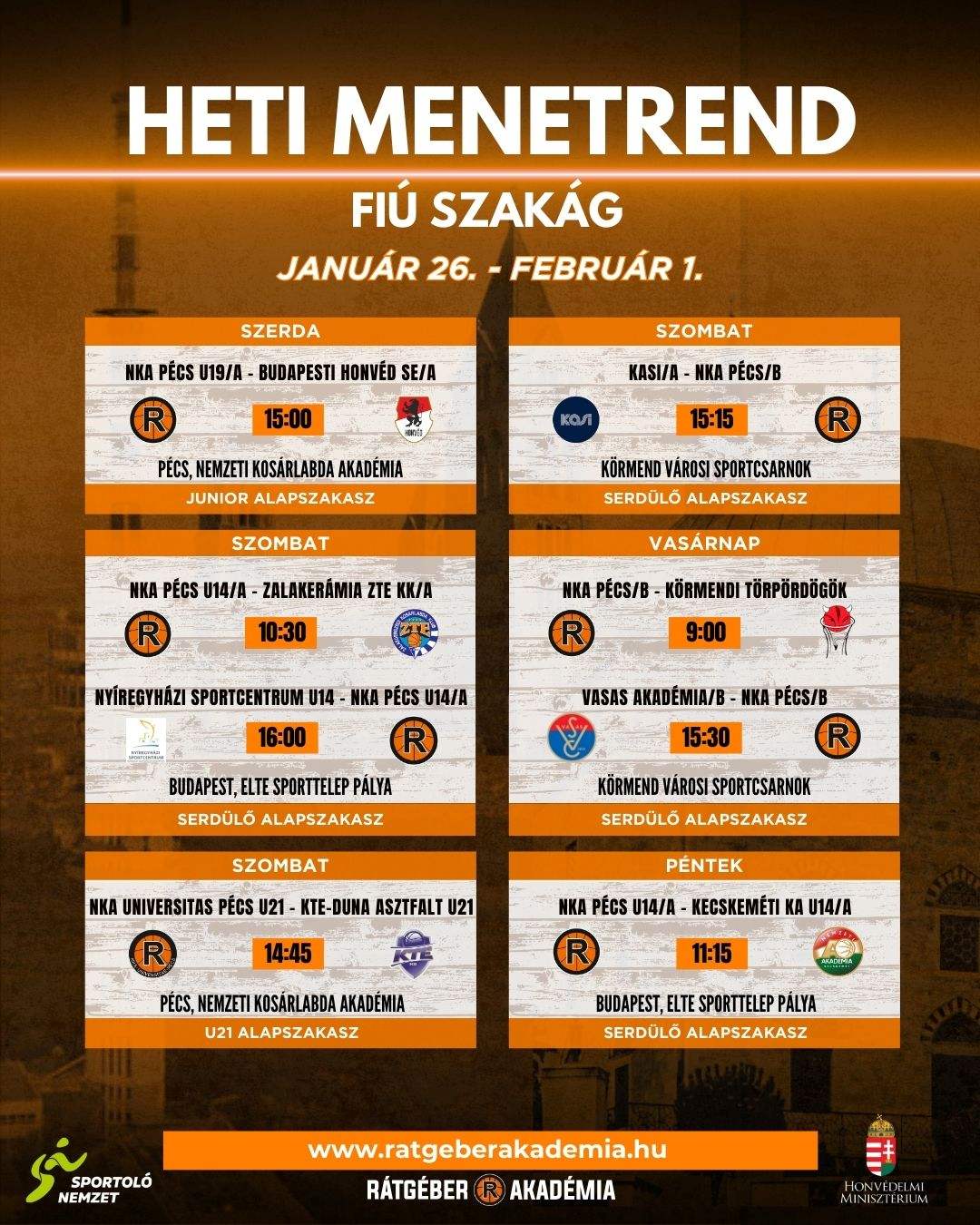 	Akadémia heti program ( január 26-február 1.)