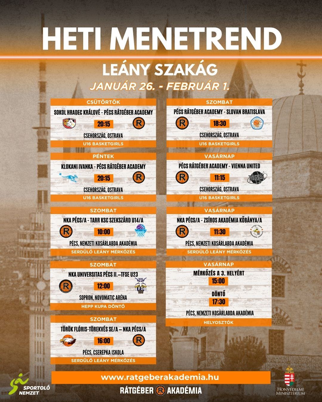 	Akadémia heti program ( január 26-február 1.)