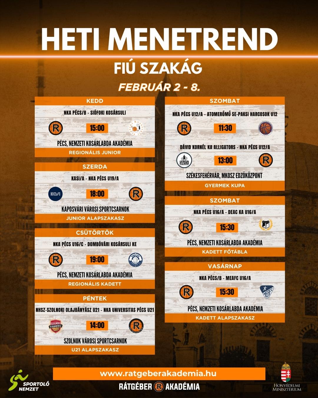 Akadémia heti program ( február 2-8.)