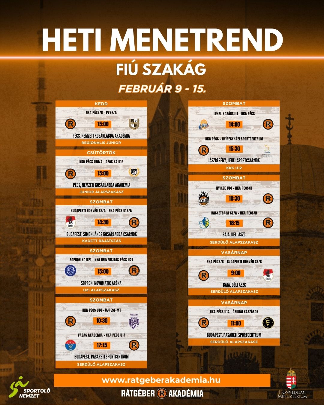 Akadémia heti program ( február 9-15.)