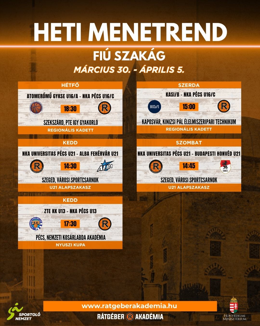 Akadémia heti program ( március 30. - április 5.)