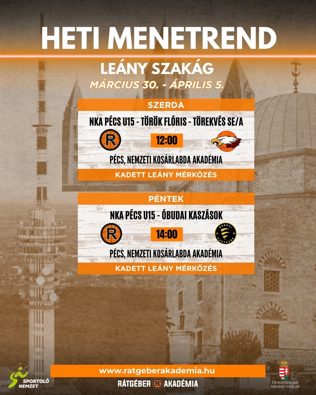 Akadémia heti program ( március 30. - április 5.)