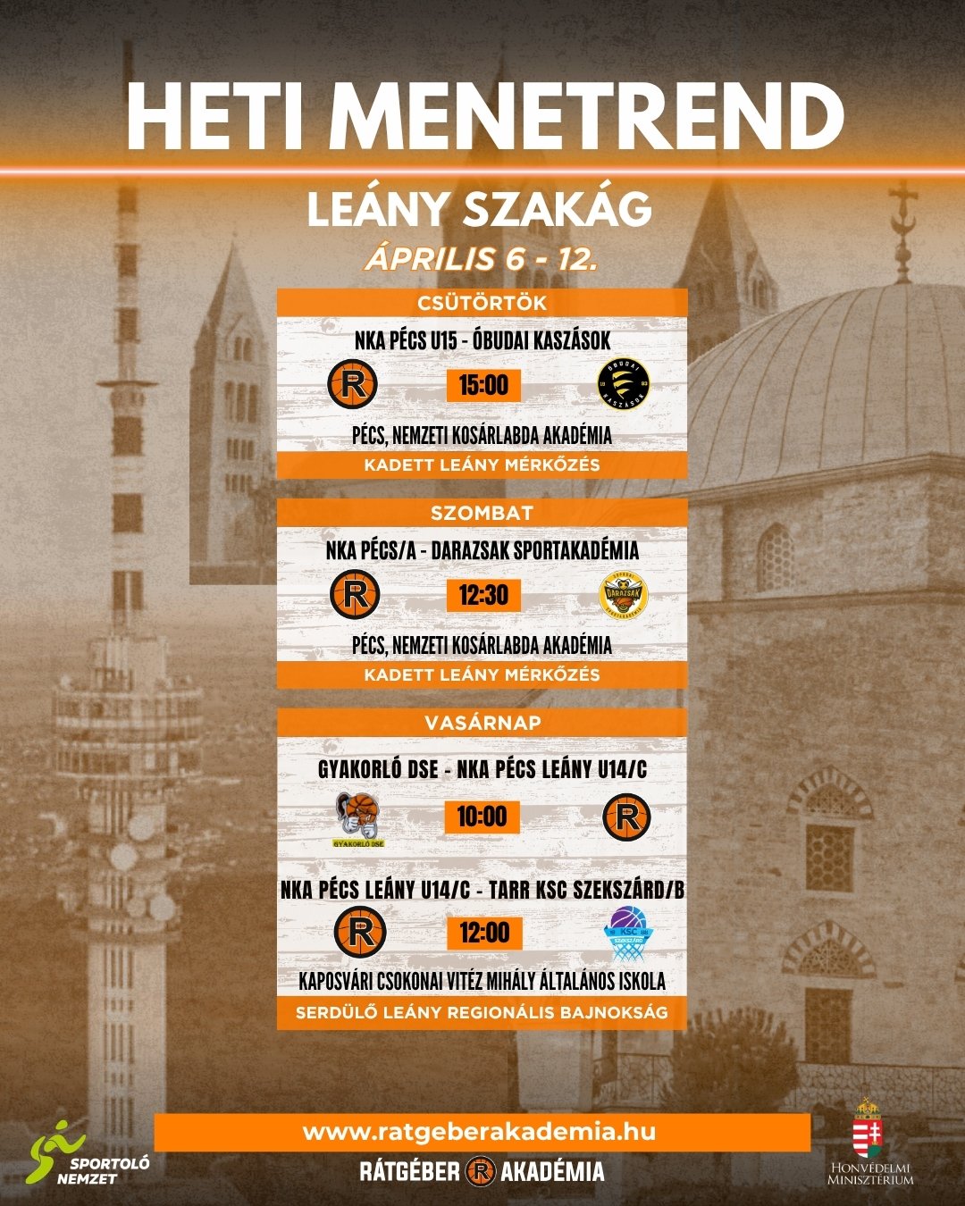 Akadémia heti program ( április 6 - 12.)