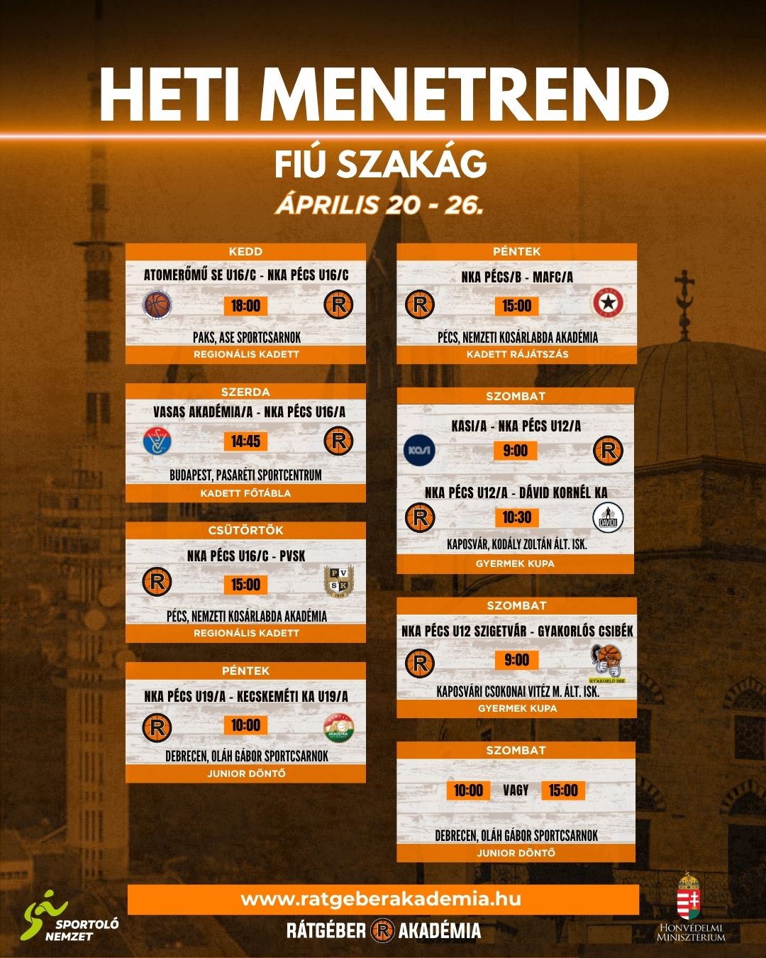 Akadémia heti program ( április 20 - 26.)