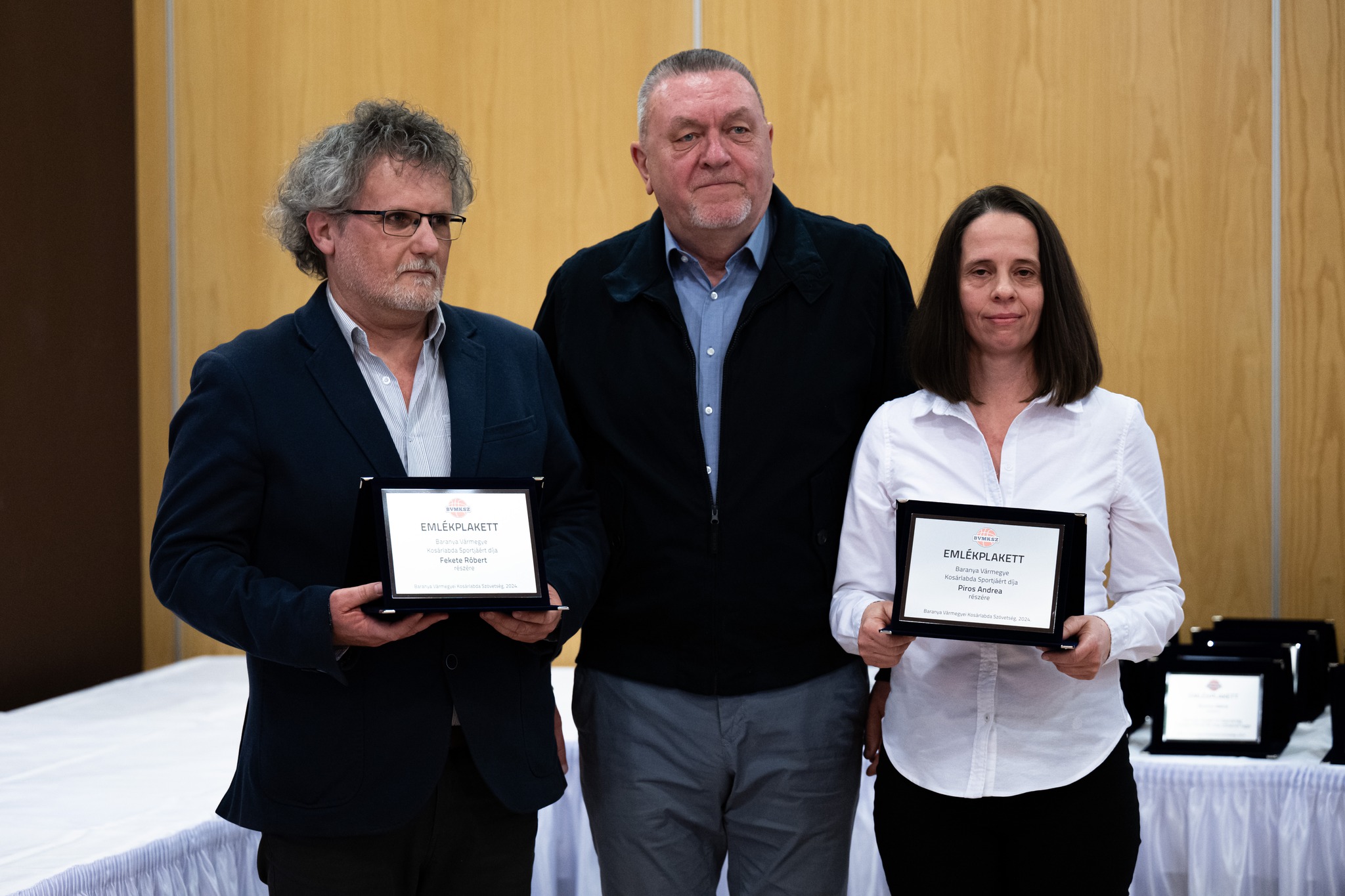 A Baranya legjobbja különdíjak 2024. évi győztesei - Baranya vármegye kosárlabda sportjáért díja: Piros Andrea és Fekete Róbert
