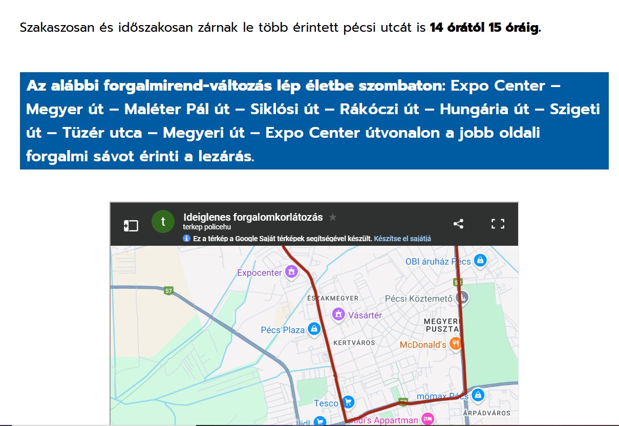 forgalomkorlátozás